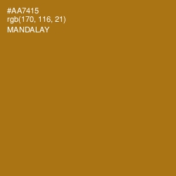 #AA7415 - Mandalay Color Image