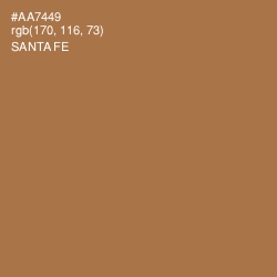#AA7449 - Santa Fe Color Image
