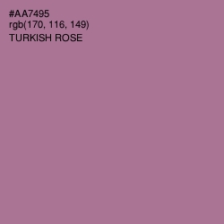 #AA7495 - Turkish Rose Color Image