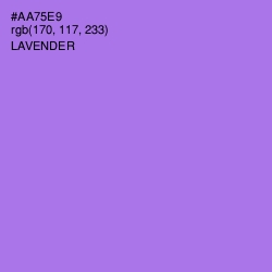 #AA75E9 - Lavender Color Image