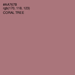 #AA767B - Coral Tree Color Image