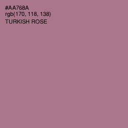#AA768A - Turkish Rose Color Image