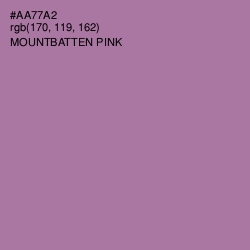 #AA77A2 - Mountbatten Pink Color Image