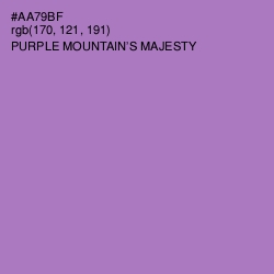 #AA79BF - Purple Mountain's Majesty Color Image