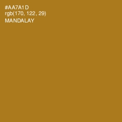 #AA7A1D - Mandalay Color Image