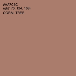 #AA7C6C - Coral Tree Color Image