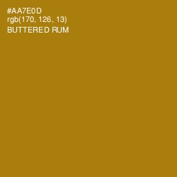 #AA7E0D - Buttered Rum Color Image