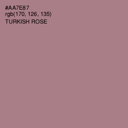 #AA7E87 - Turkish Rose Color Image
