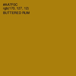 #AA7F0C - Buttered Rum Color Image