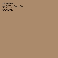 #AA8A6A - Sandal Color Image