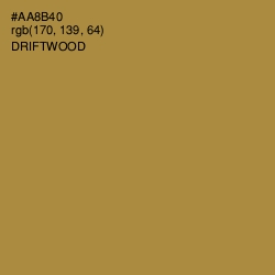 #AA8B40 - Driftwood Color Image