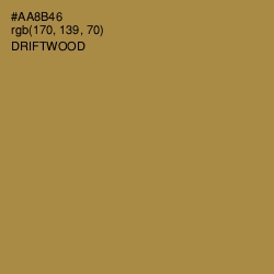 #AA8B46 - Driftwood Color Image