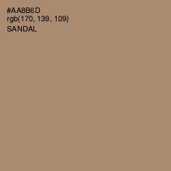 #AA8B6D - Sandal Color Image