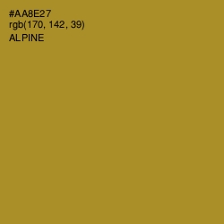 #AA8E27 - Alpine Color Image