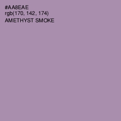 #AA8EAE - Amethyst Smoke Color Image