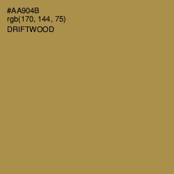 #AA904B - Driftwood Color Image