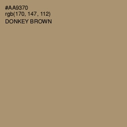 #AA9370 - Donkey Brown Color Image