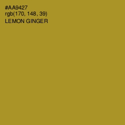 #AA9427 - Lemon Ginger Color Image