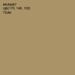 #AA9467 - Teak Color Image
