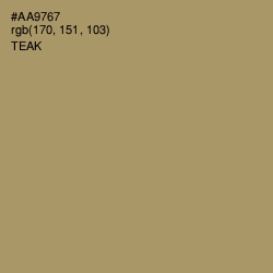 #AA9767 - Teak Color Image