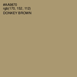 #AA9870 - Donkey Brown Color Image