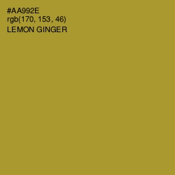 #AA992E - Lemon Ginger Color Image