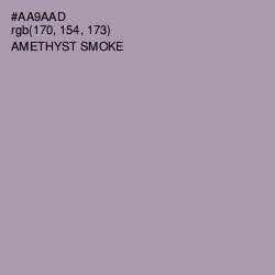#AA9AAD - Amethyst Smoke Color Image