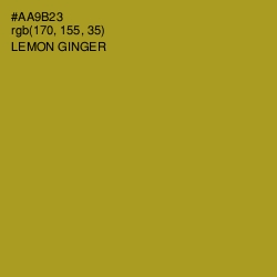 #AA9B23 - Lemon Ginger Color Image