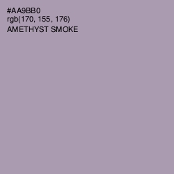 #AA9BB0 - Amethyst Smoke Color Image