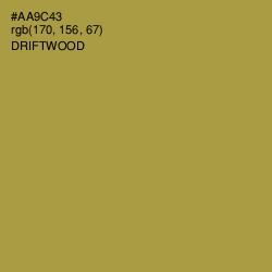 #AA9C43 - Driftwood Color Image