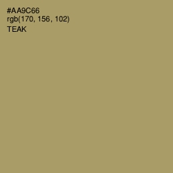 #AA9C66 - Teak Color Image