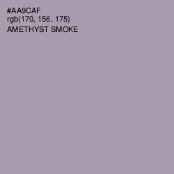 #AA9CAF - Amethyst Smoke Color Image