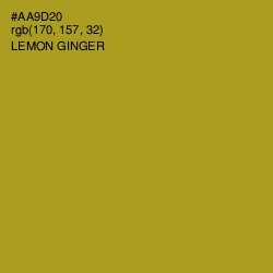 #AA9D20 - Lemon Ginger Color Image