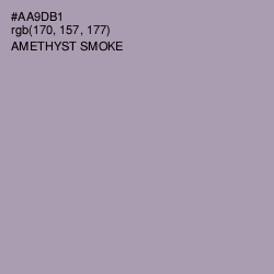 #AA9DB1 - Amethyst Smoke Color Image