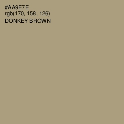 #AA9E7E - Donkey Brown Color Image