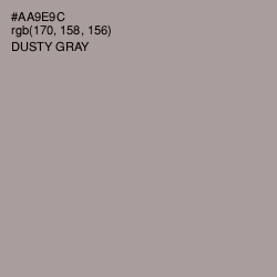 #AA9E9C - Dusty Gray Color Image