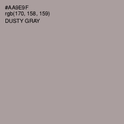 #AA9E9F - Dusty Gray Color Image