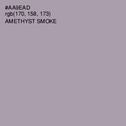 #AA9EAD - Amethyst Smoke Color Image