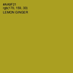 #AA9F21 - Lemon Ginger Color Image