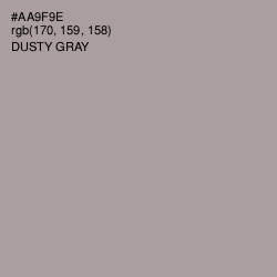 #AA9F9E - Dusty Gray Color Image