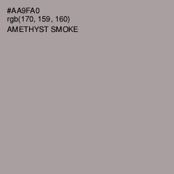 #AA9FA0 - Amethyst Smoke Color Image