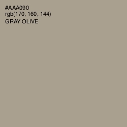 #AAA090 - Gray Olive Color Image