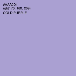 #AAA0D1 - Cold Purple Color Image