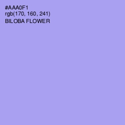 #AAA0F1 - Biloba Flower Color Image