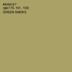 #AAA167 - Green Smoke Color Image