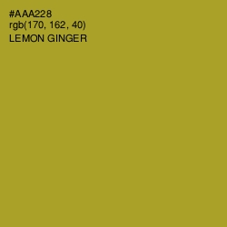 #AAA228 - Lemon Ginger Color Image