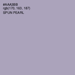 #AAA3BB - Spun Pearl Color Image