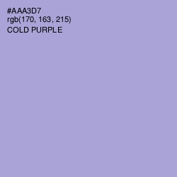 #AAA3D7 - Cold Purple Color Image