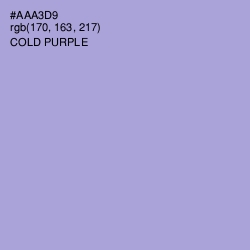 #AAA3D9 - Cold Purple Color Image