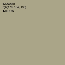 #AAA488 - Tallow Color Image
